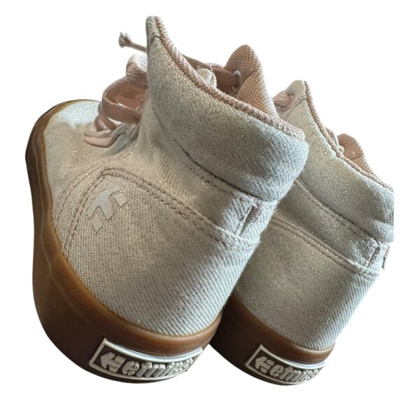 Etnies Girls Sz 2 Scout Hi Top Shoes Light Pink Canvas Sneakers - Picture 6 of 11